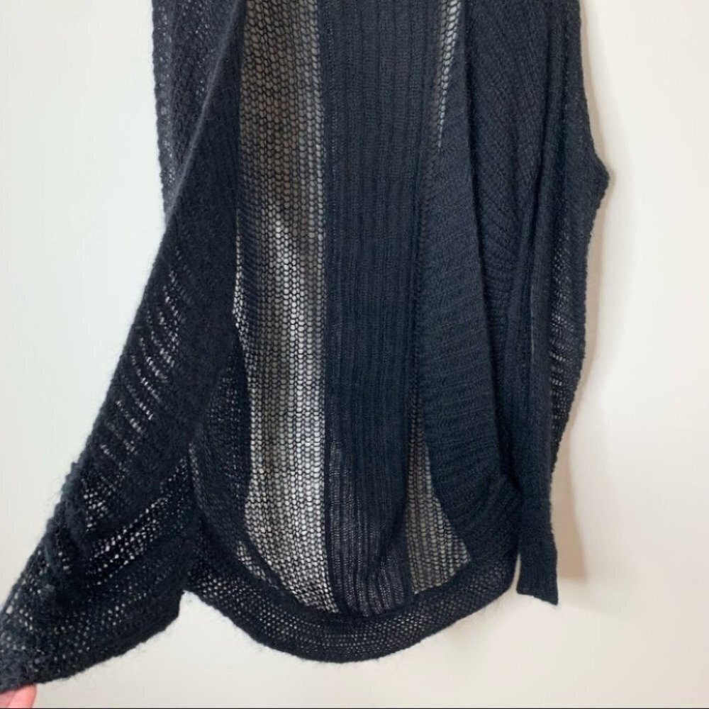 Anthropologie Joe's Jeans Forte Knit Cardigan Sweater Cacoon Wool Black Size XS - Picture 6 of 15
